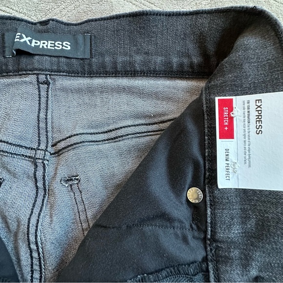 *NWT Express Size 2R Black Denim Cropped Skinny Highrise Women’s Pant Jeans - Picture 6 of 10